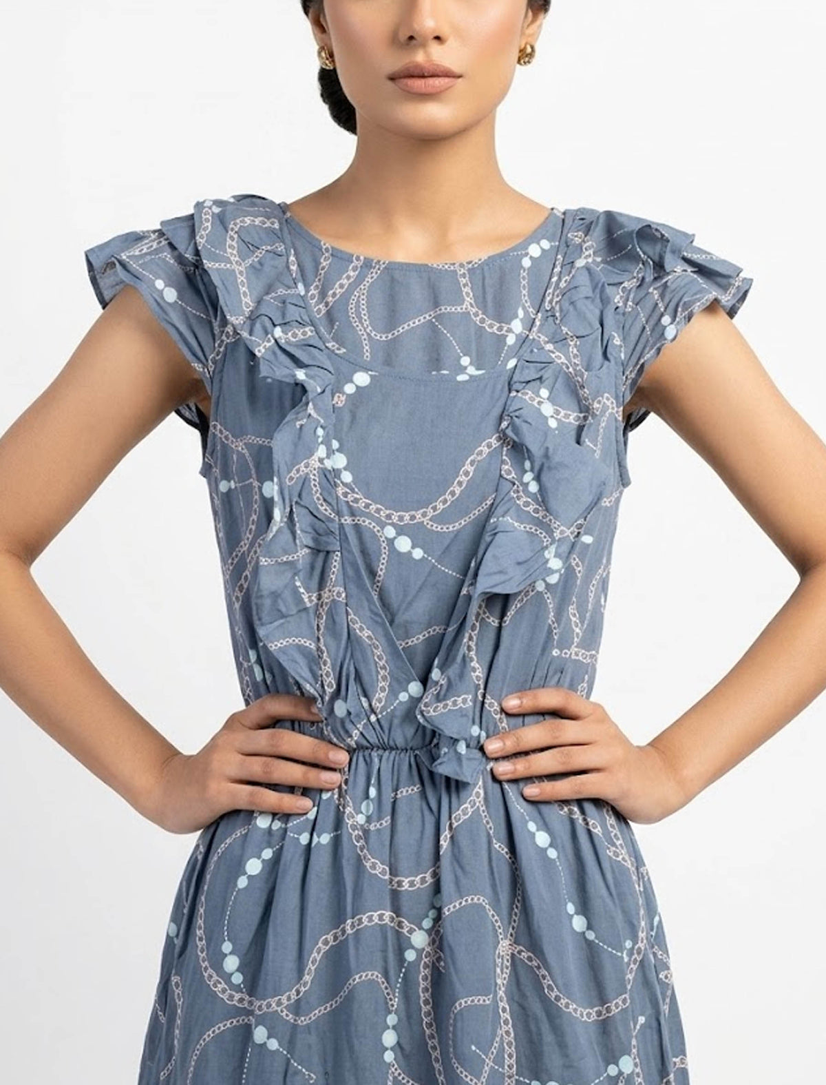 Imported Western mini dress net mini dress No-872 Velnoor Store