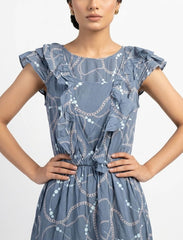 Imported Western mini dress net mini dress No-872 Velnoor Store