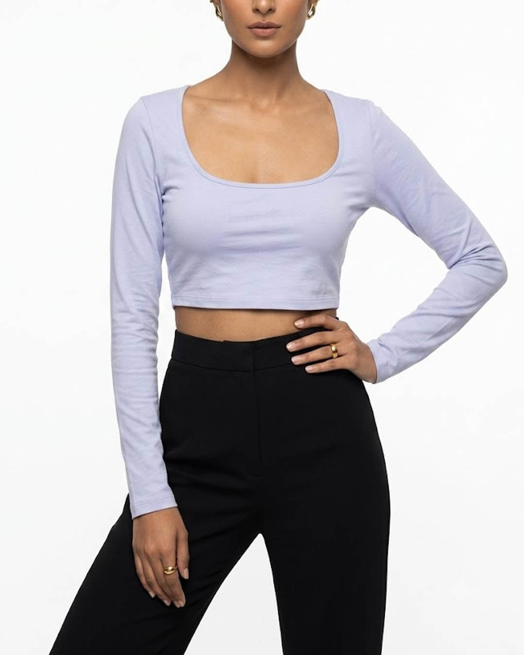 Imported Crop top silk jersey crop top No-4298 Velnoor Store