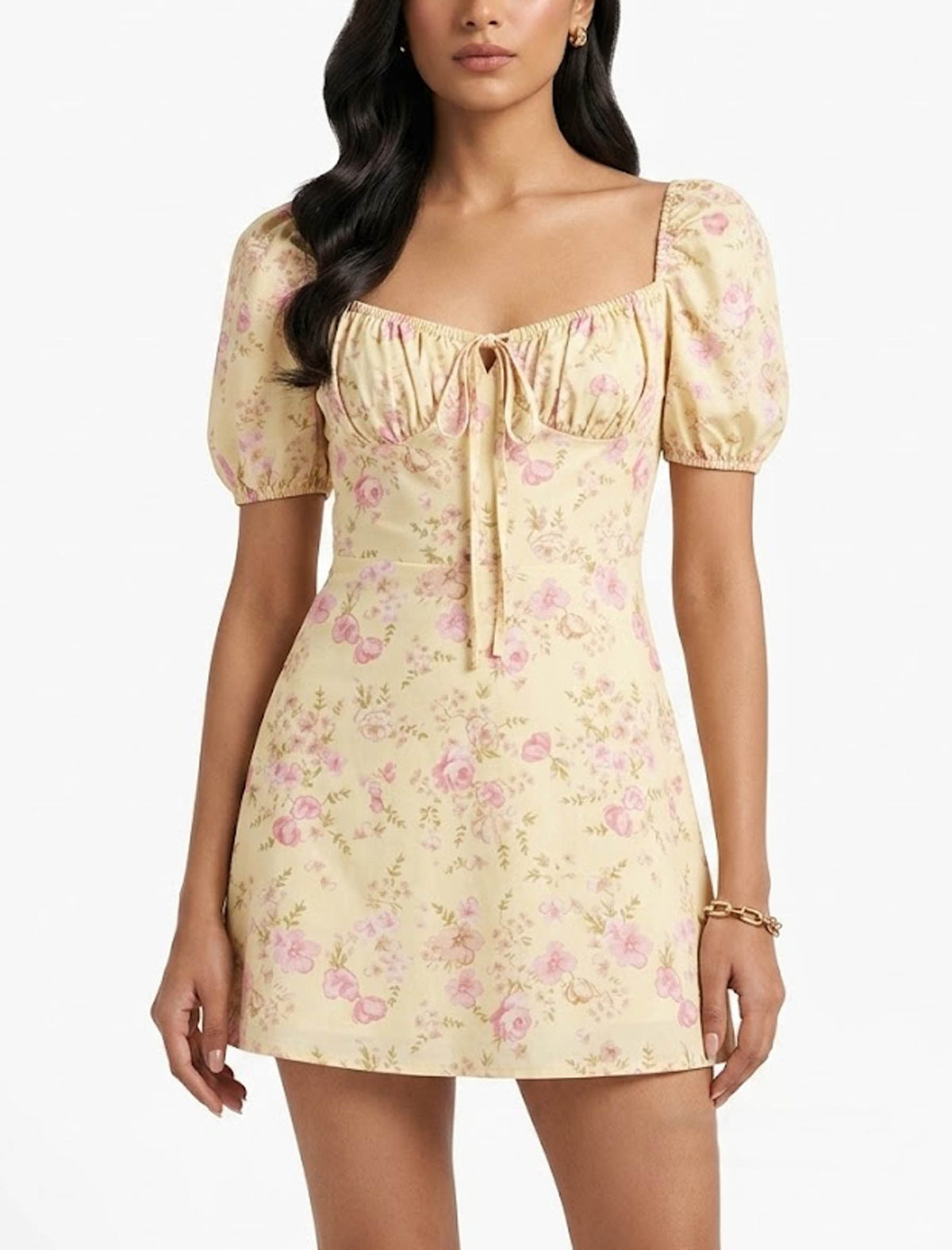 Imported Western mini dress silk mini dress No-1380 Velnoor Store