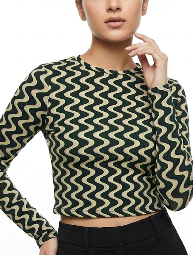 Crop top jersey crop top No-1942 Velnoor Store