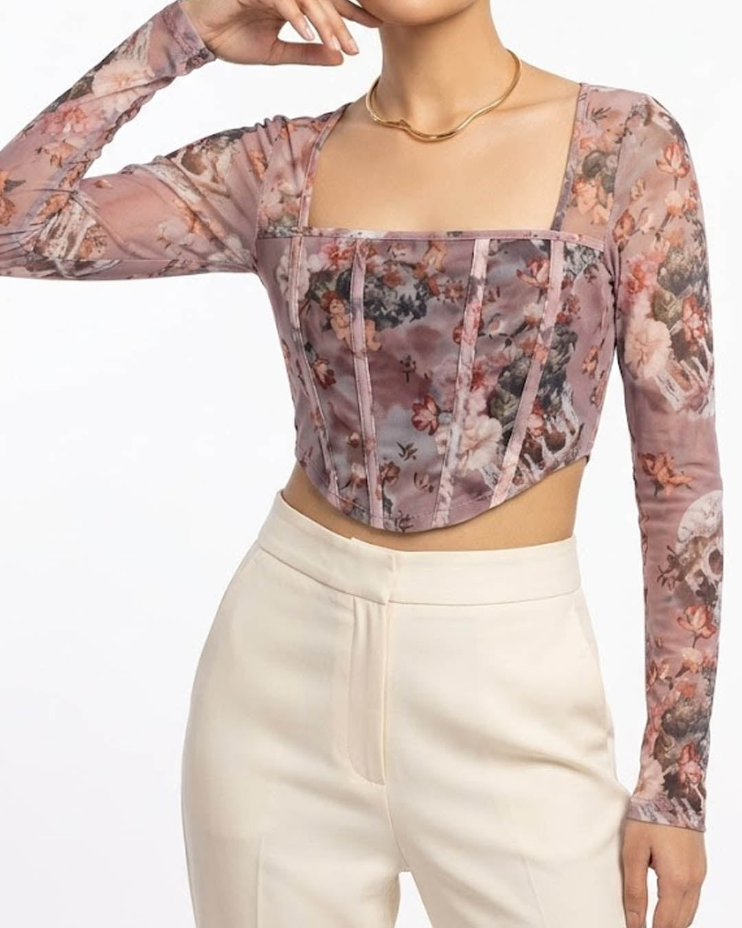Imported Crop top net crop top No-3769 Velnoor Store