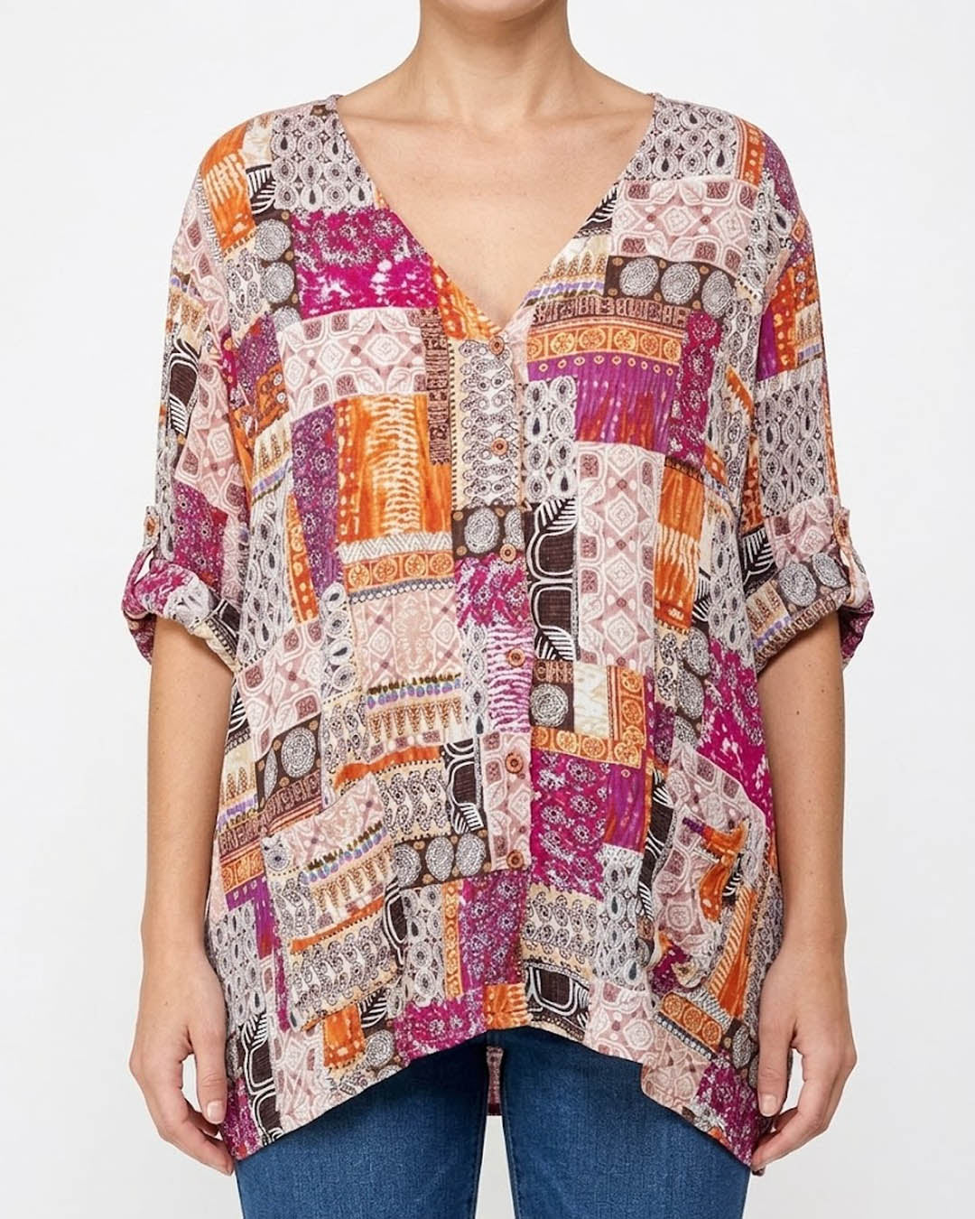 Imported Half sleeve top chiffon half sleeve top No-5552 Velnoor Store