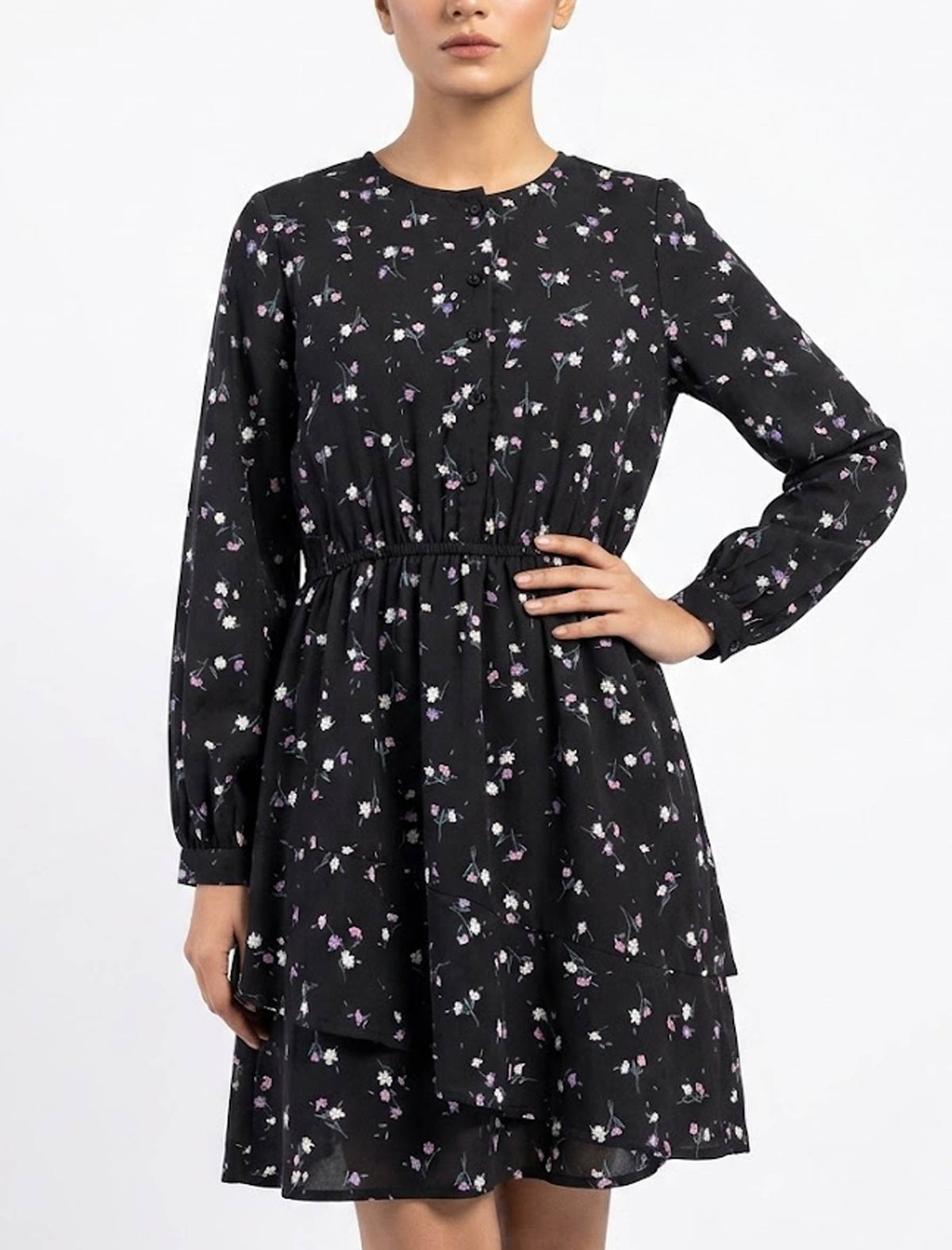 Imported Mini dress chiffon mini dress No-1237 Velnoor Store