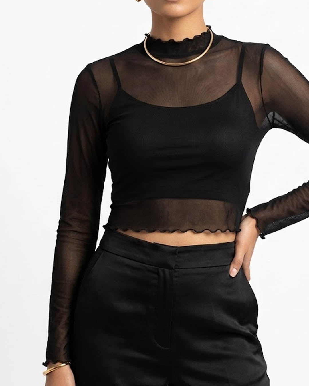 Imported Crop top net crop top No-3750 Velnoor Store