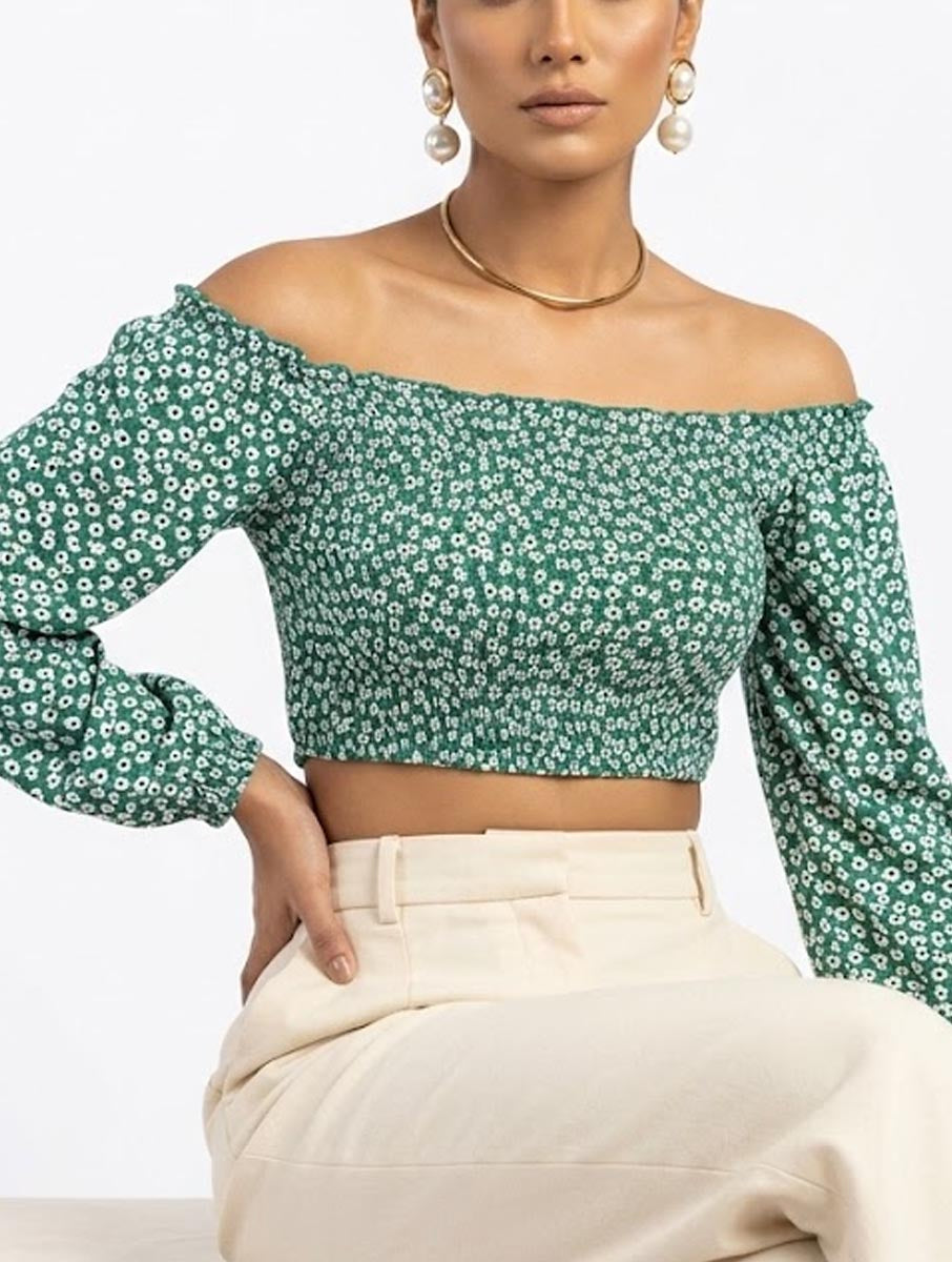 Crop top jersey crop top No-1990 Velnoor Store