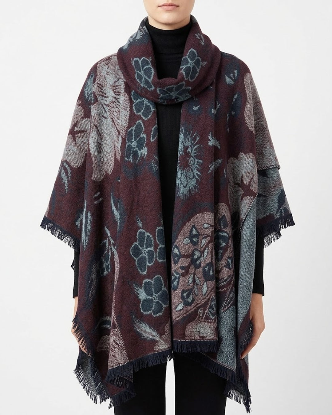 Imported Winter cape Shawl winter cape shawl No-5883 Velnoor Store