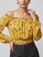 Crop top linen crop top No-2067 Velnoor Store