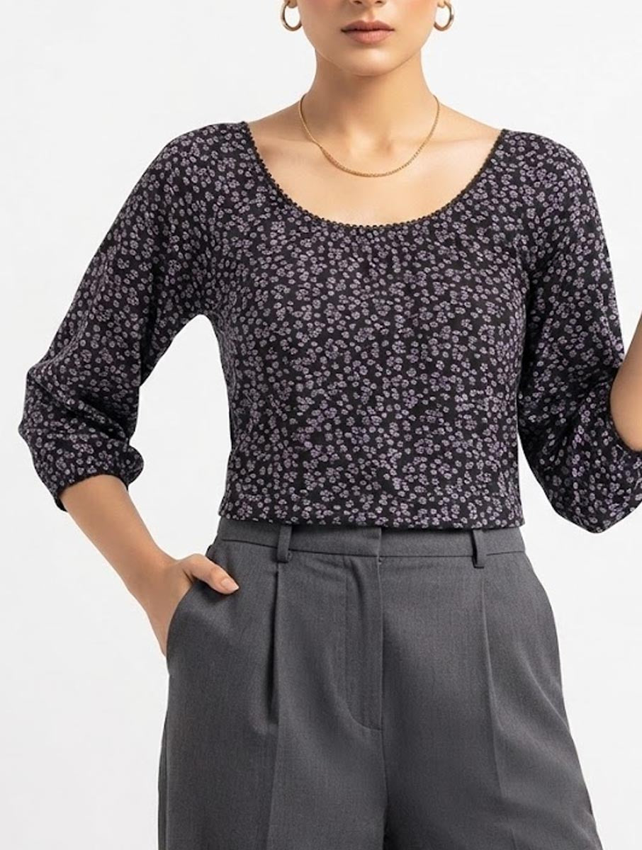 Crop top chiffon crop top No-1870 Velnoor Store
