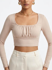 Crop top jersey crop top No-1968 Velnoor Store