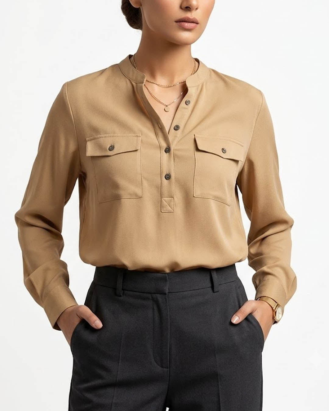 Imported Full sleeve top linen full sleeve top No-4663 Velnoor Store
