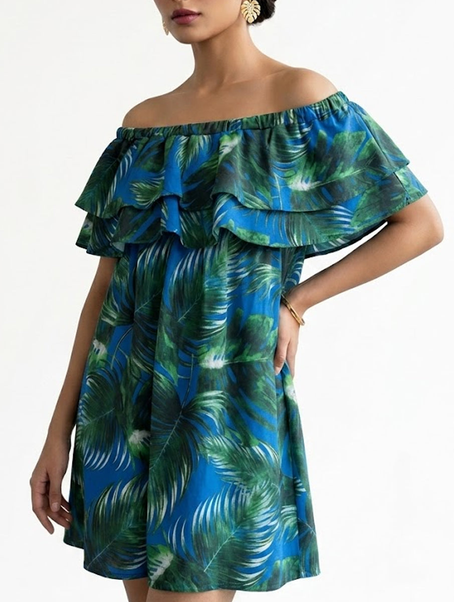 Imported Western Mini Dress chiffon Mini Dress No-648 Velnoor Store