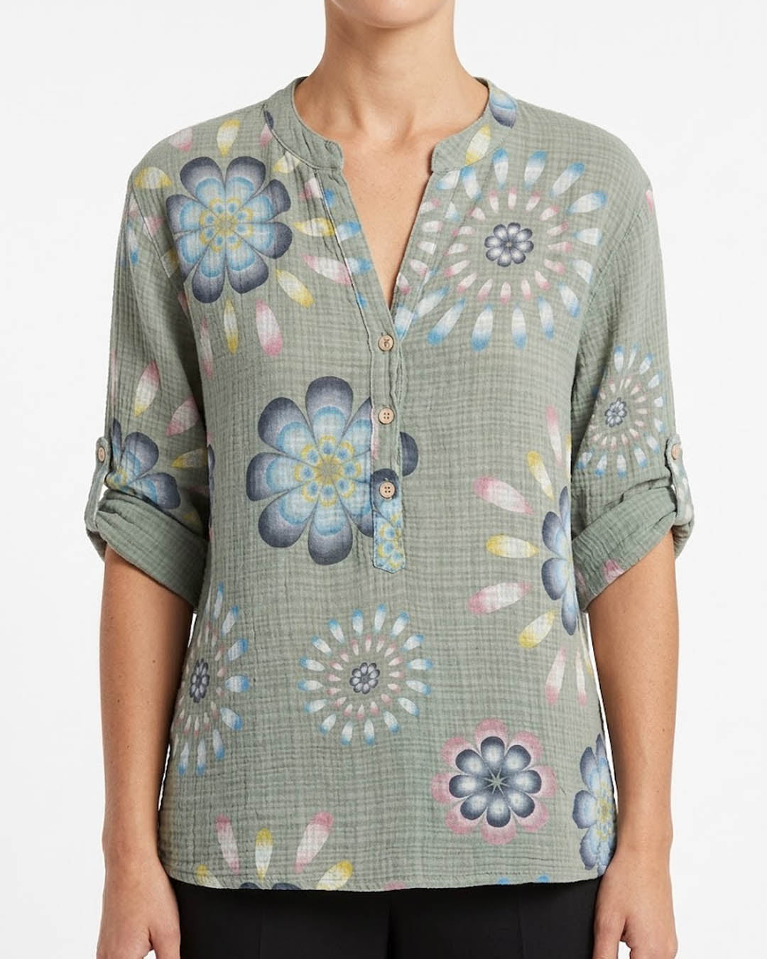 Imported Half sleeve top linen half sleeve top No-5345 Velnoor Store