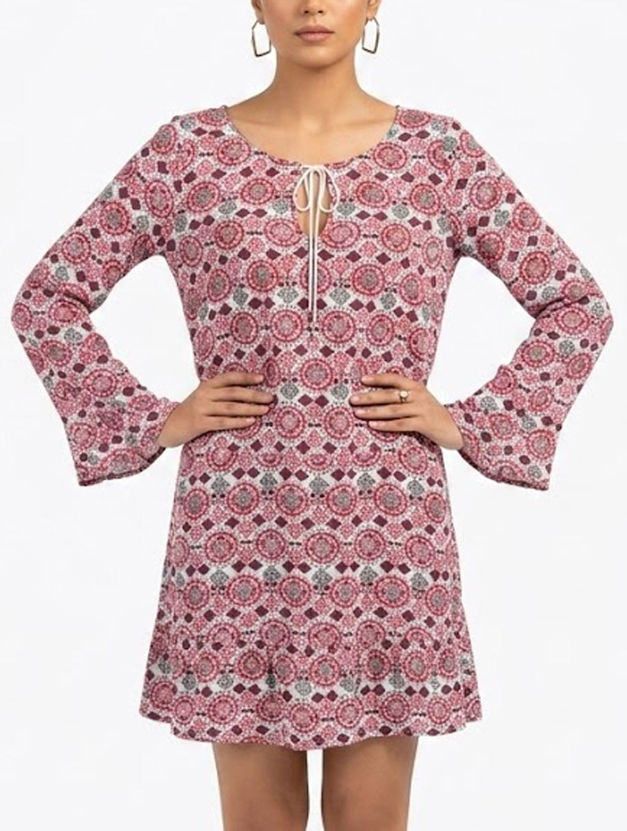 Imported Western Mini Dress chiffon Mini Dress No-646 Velnoor Store
