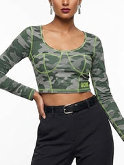 Crop top jersey crop top No-2068 Velnoor Store