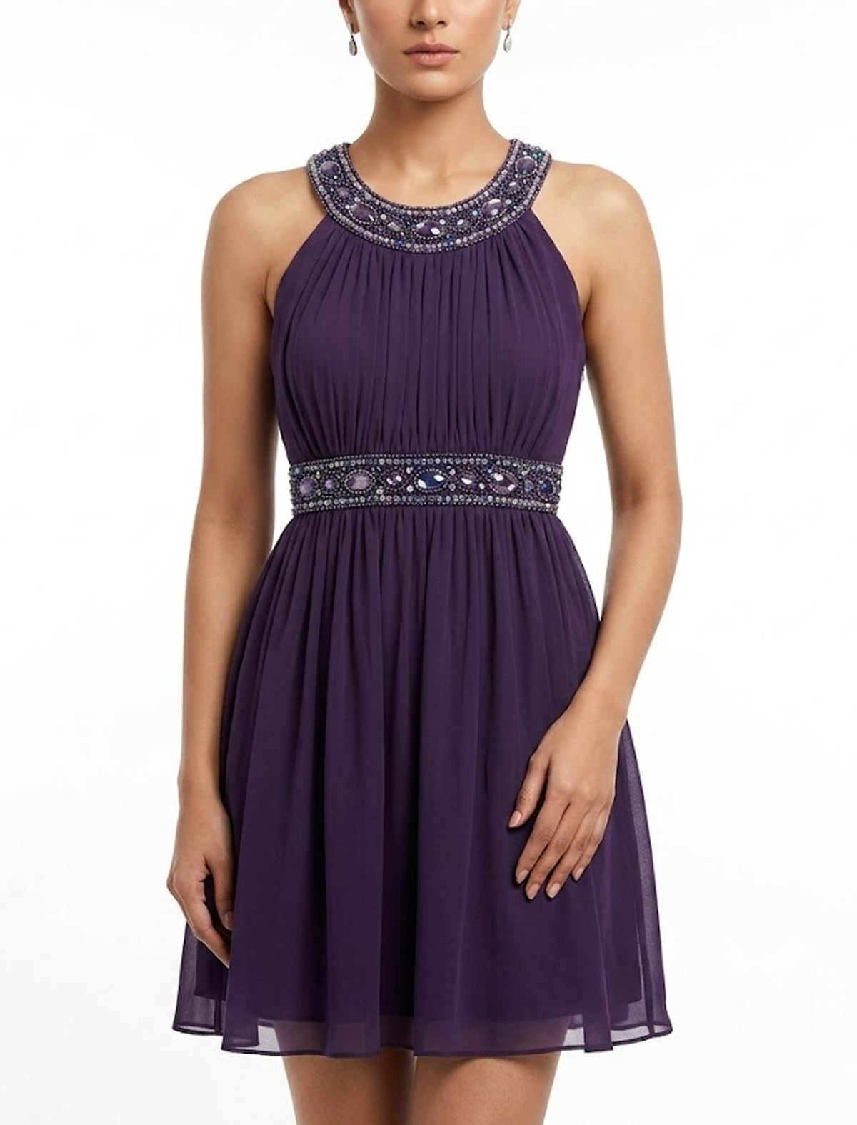 Imported Western mini dress chiffon mini dress No-833 Velnoor Store