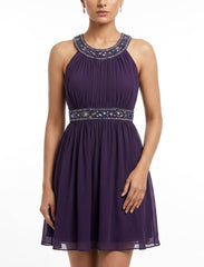 Imported Western mini dress chiffon mini dress No-833 Velnoor Store