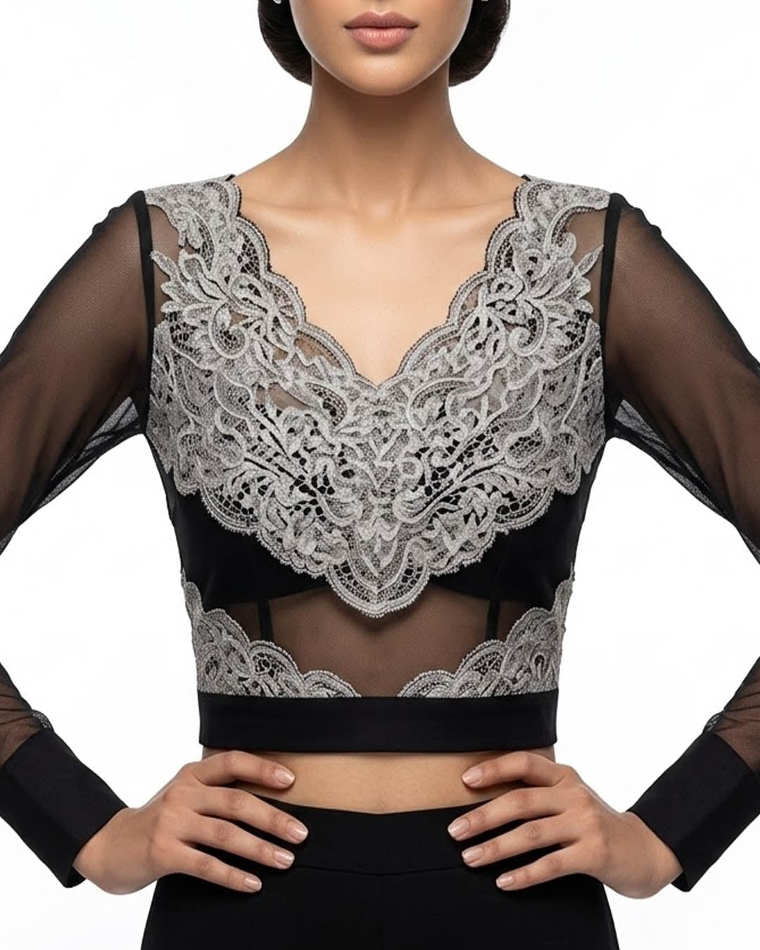 Imported Crop top Net crop top No-4330 Velnoor Store
