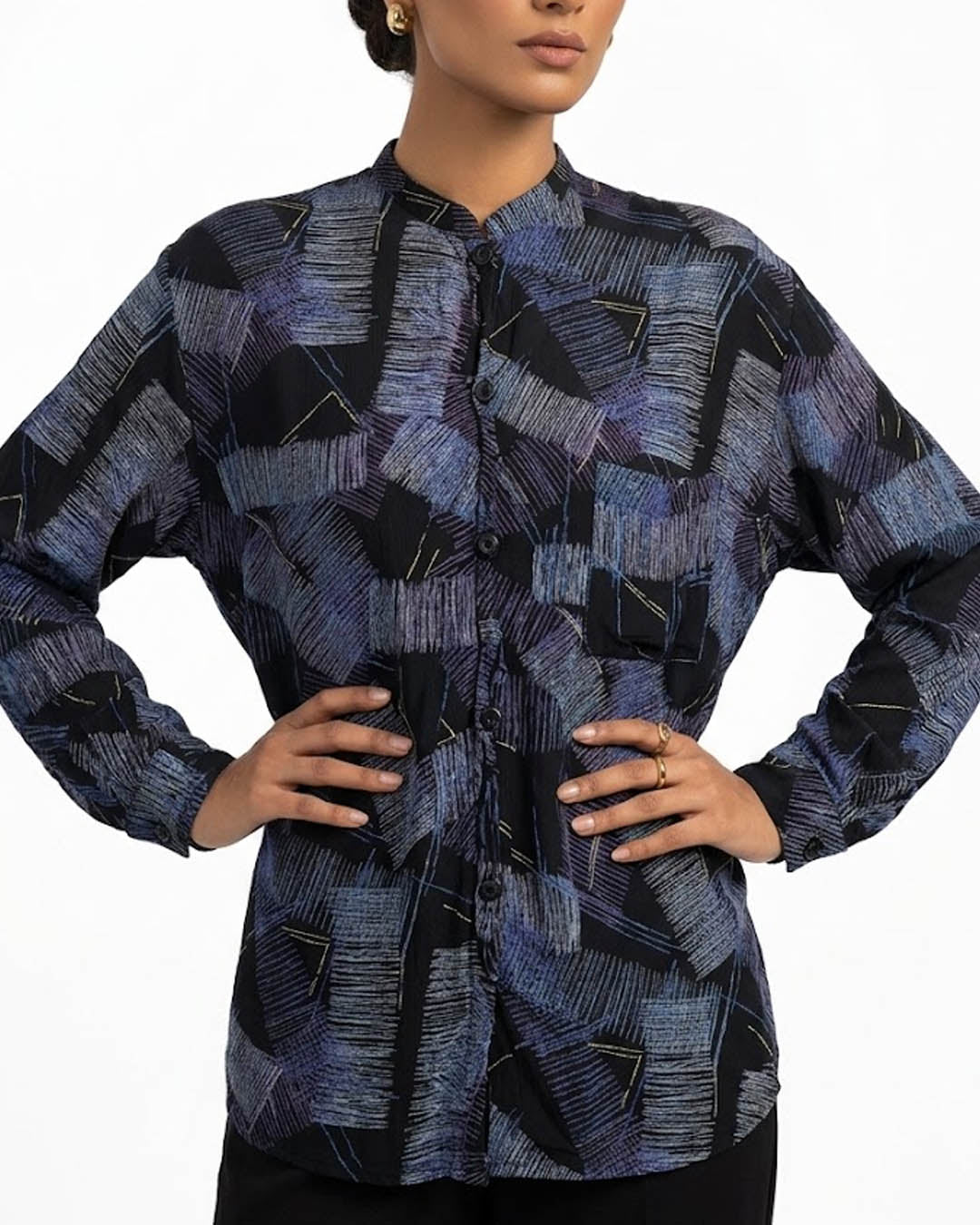 Imported Full sleeve top linen full sleeve top No-4727 Velnoor Store