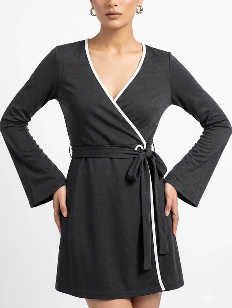 Imported Western mini dress jersey mini dress No-2877 Velnoor Store