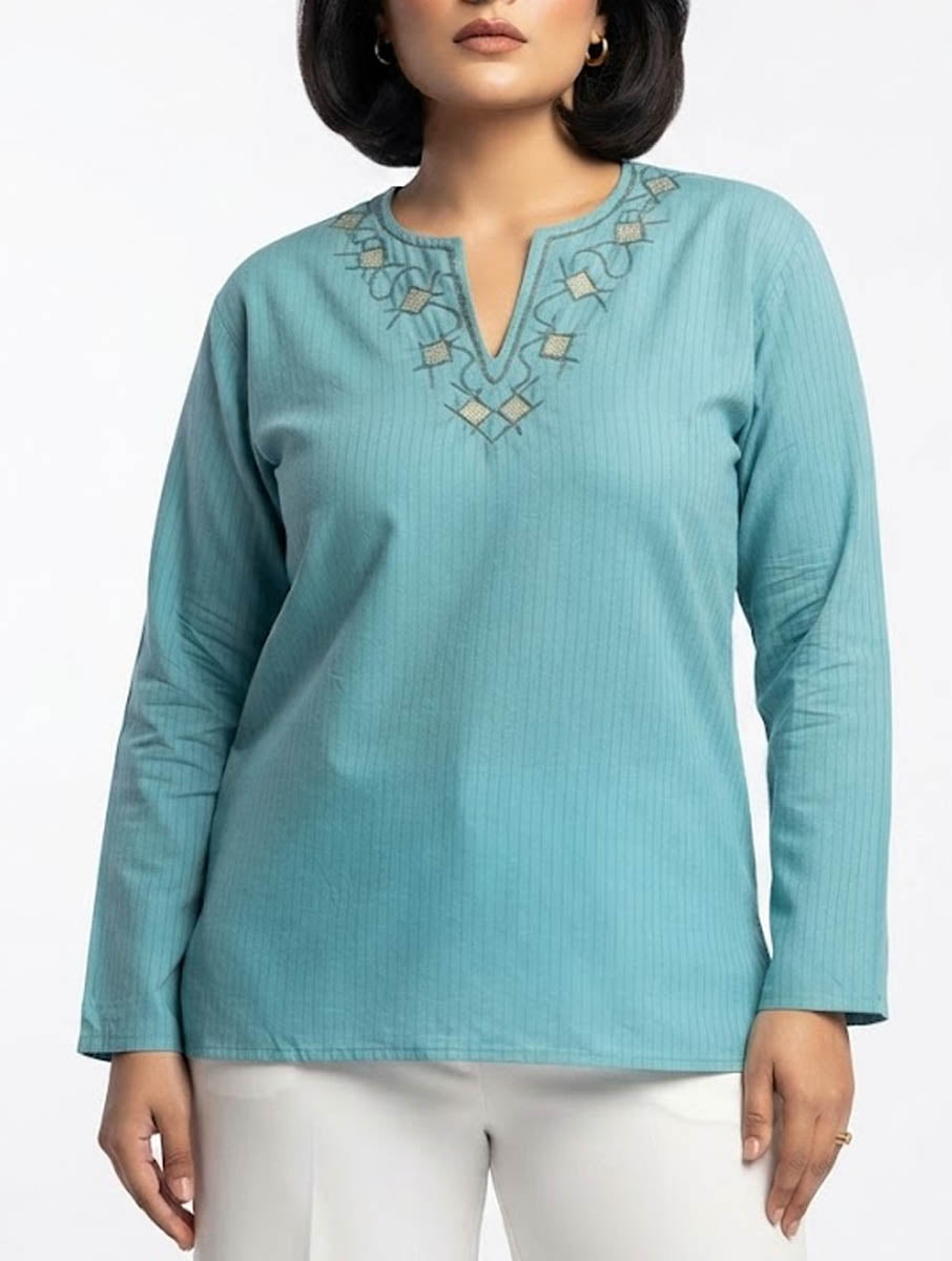 Imported Full sleeve top chiffon full sleeve top No-3455 Velnoor Store