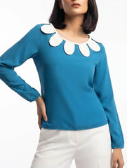 Imported Full sleeve top chiffon full sleeve top No-3442 Velnoor Store