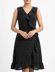 Imported Western mini dress chiffon mini dress No-815 Velnoor Store