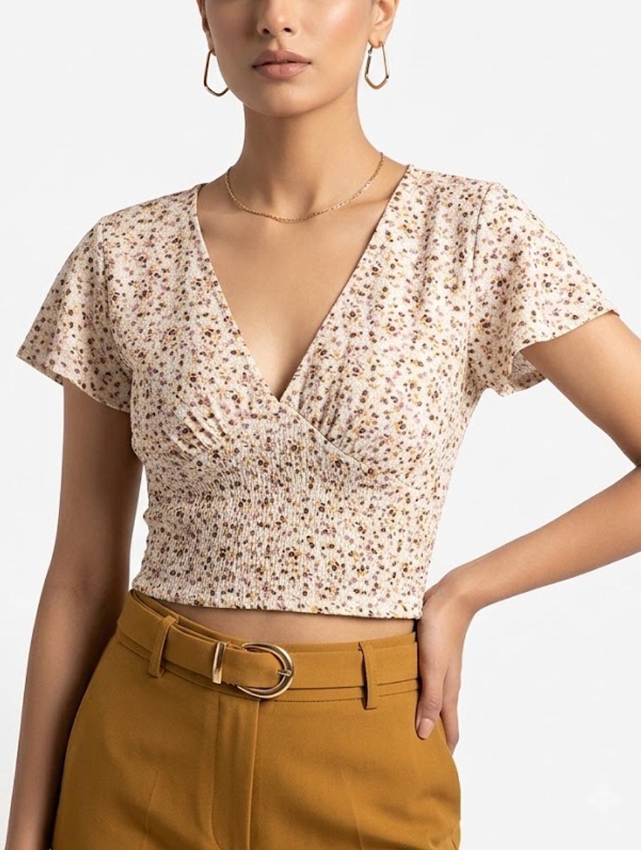 Crop top chiffon crop top No-2089 Velnoor Store