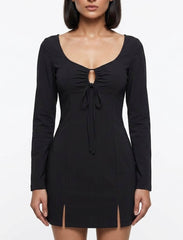 Imported Western mini dress jersey mini dress No-919 Velnoor Store