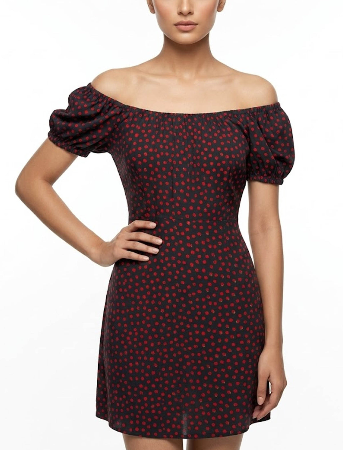 Imported Western mini dress chiffon mini dress No-997 Velnoor Store