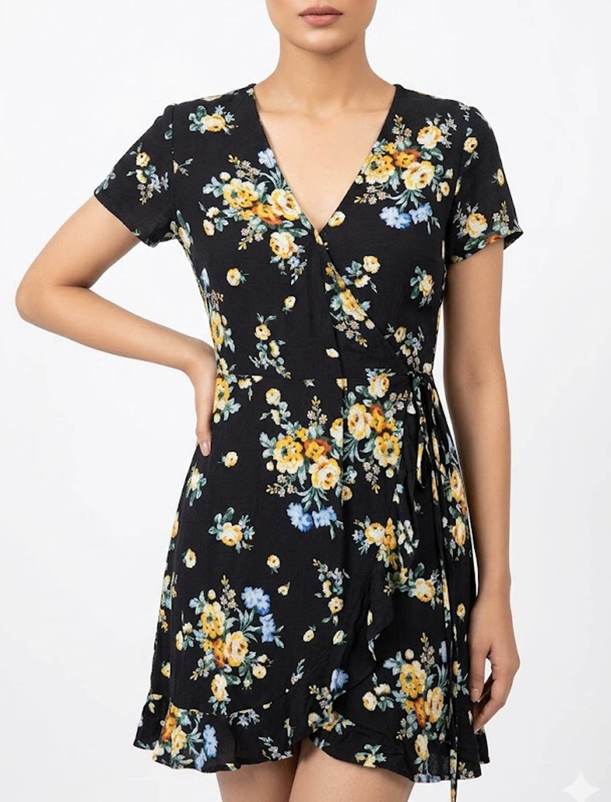Imported Western mini dress chiffon mini dress No-988 Velnoor Store
