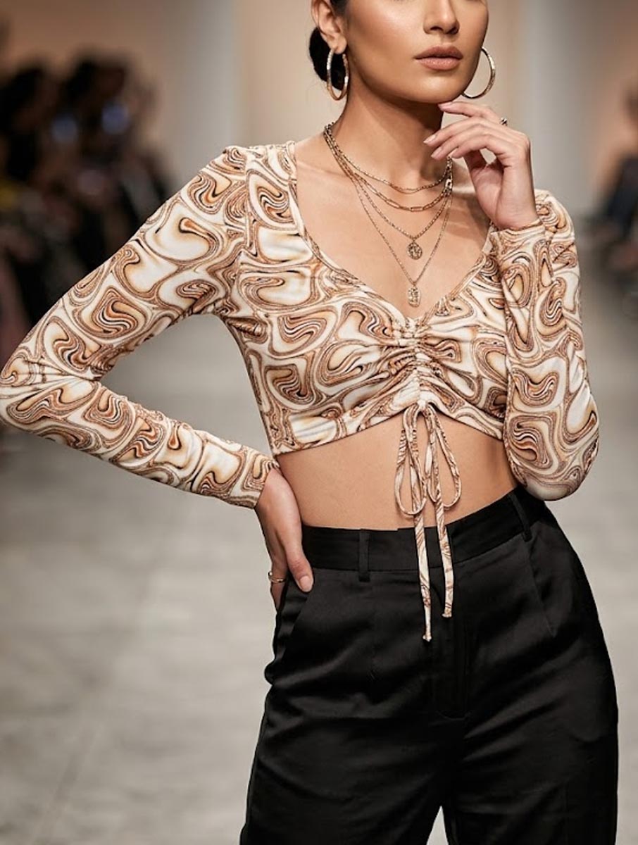 Crop top jersey crop top No-1963 Velnoor Store