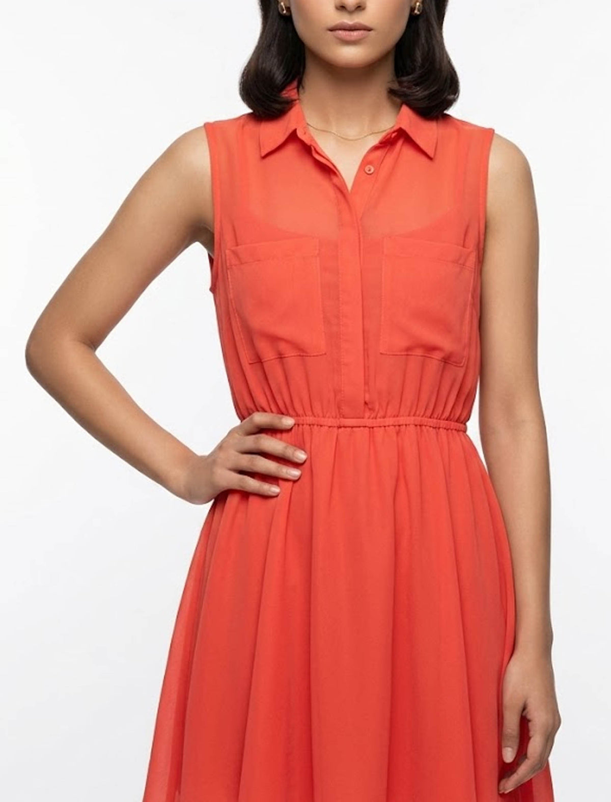 Imported Western mini dress linen mini dress No-892 Velnoor Store