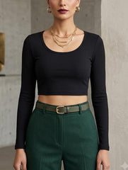 Crop top jersey crop top No-2029 Velnoor Store