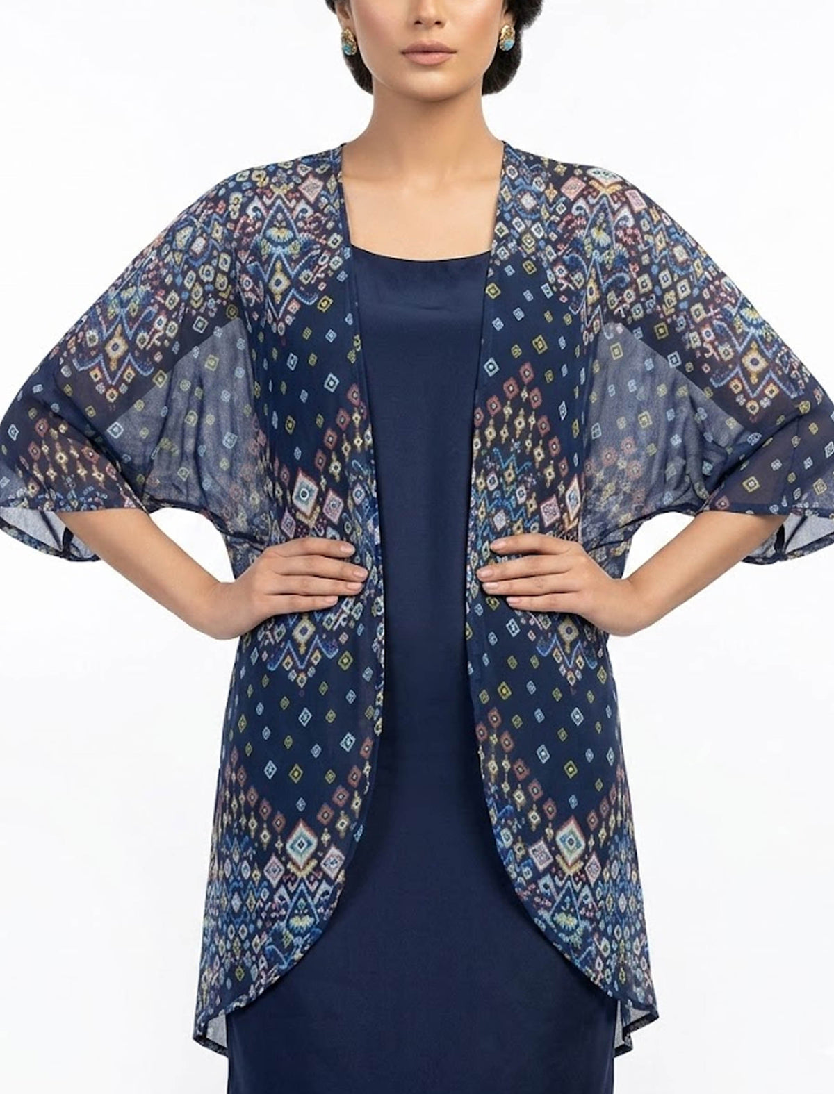 Imported Western mini dress chiffon mini dress No-778 Velnoor Store