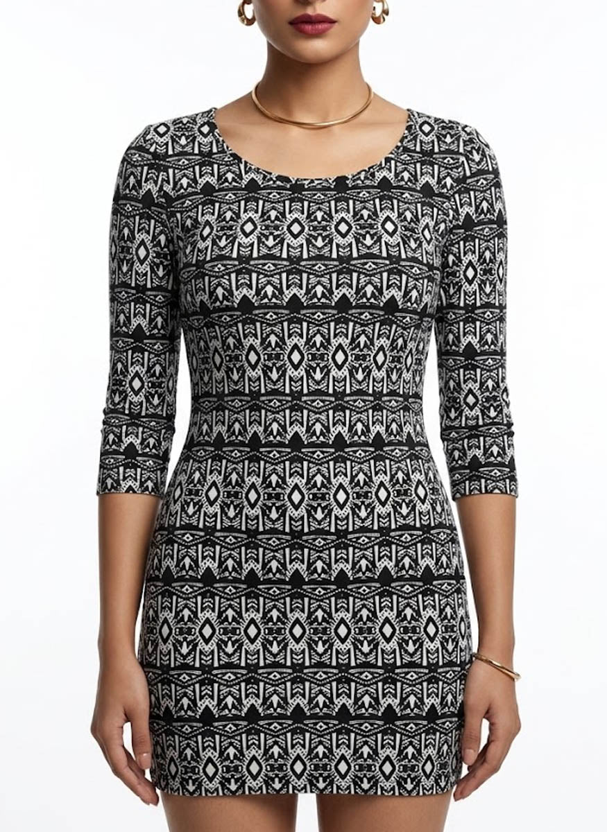 Imported western mini dress jersey mini dress No-624 Velnoor Store