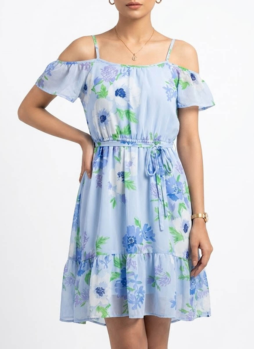 Imported Western mini Dress Linen Mini Dress No-628 Velnoor Store