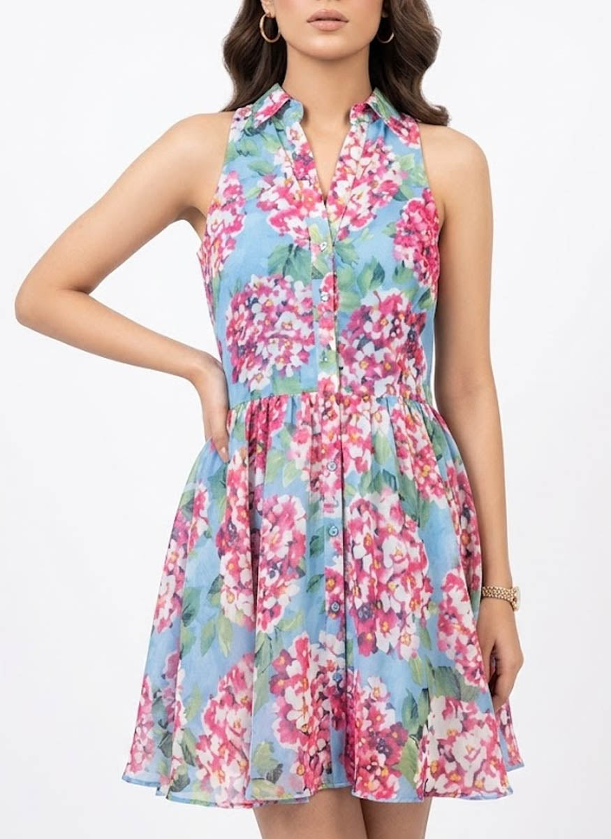 Imported Western mini Dress Linen Mini Dress No-588 Velnoor Store