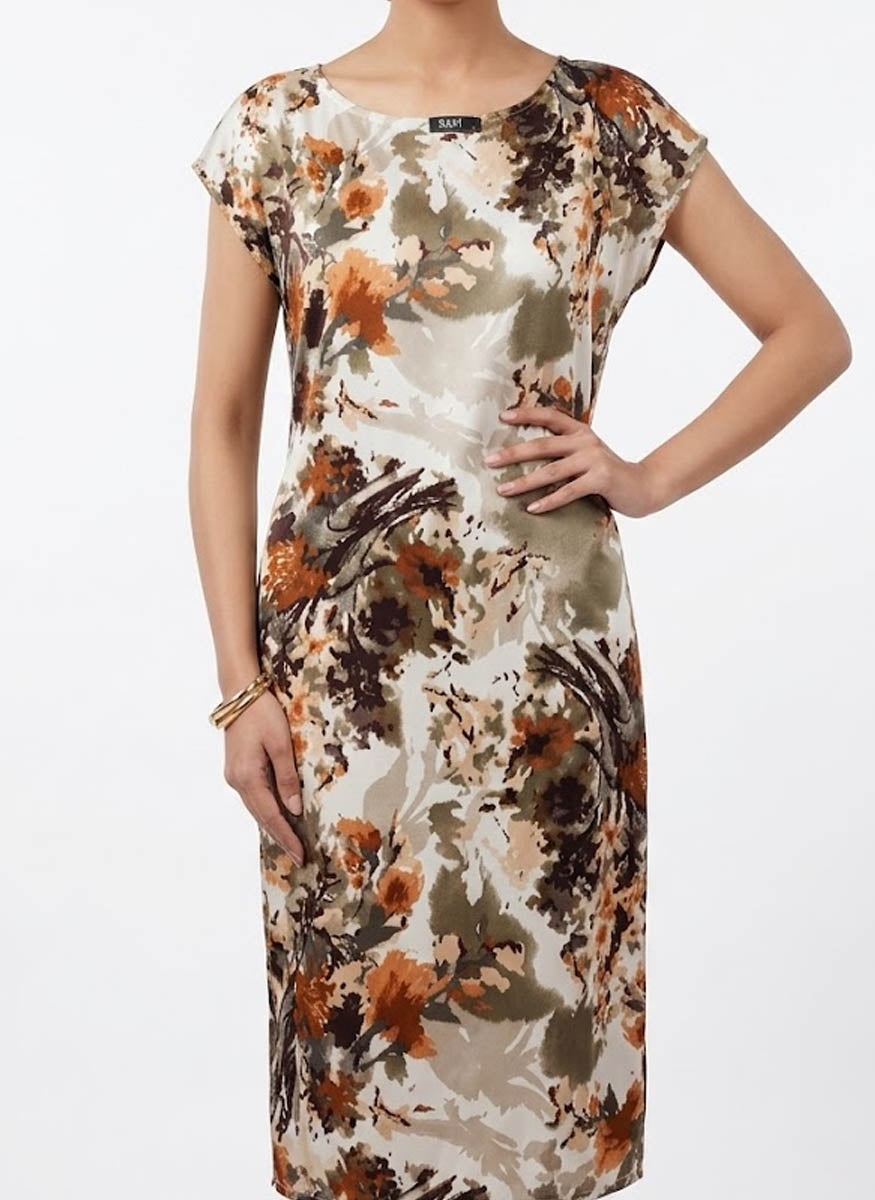 Imported Western mini Dress Silk Mini Dress No-674 Velnoor Store