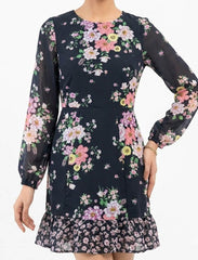 Imported Western mini dress chiffon mini dress No-1555 Velnoor Store