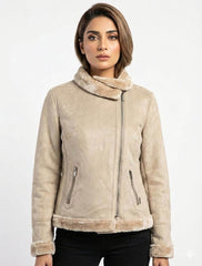 1510 Women's Soft Touch Swiss Leather Jacket | Elegant Winter Style Pakistan -velnoor