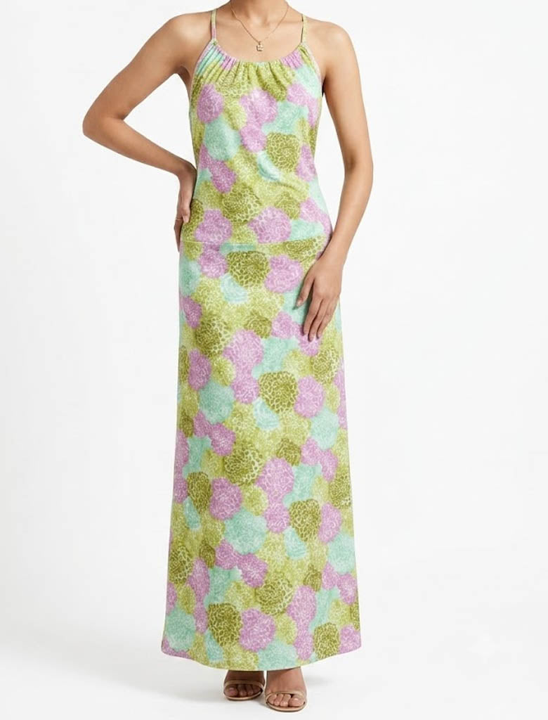 Imported Maxi silk jersey maxi No-1457 Velnoor Store
