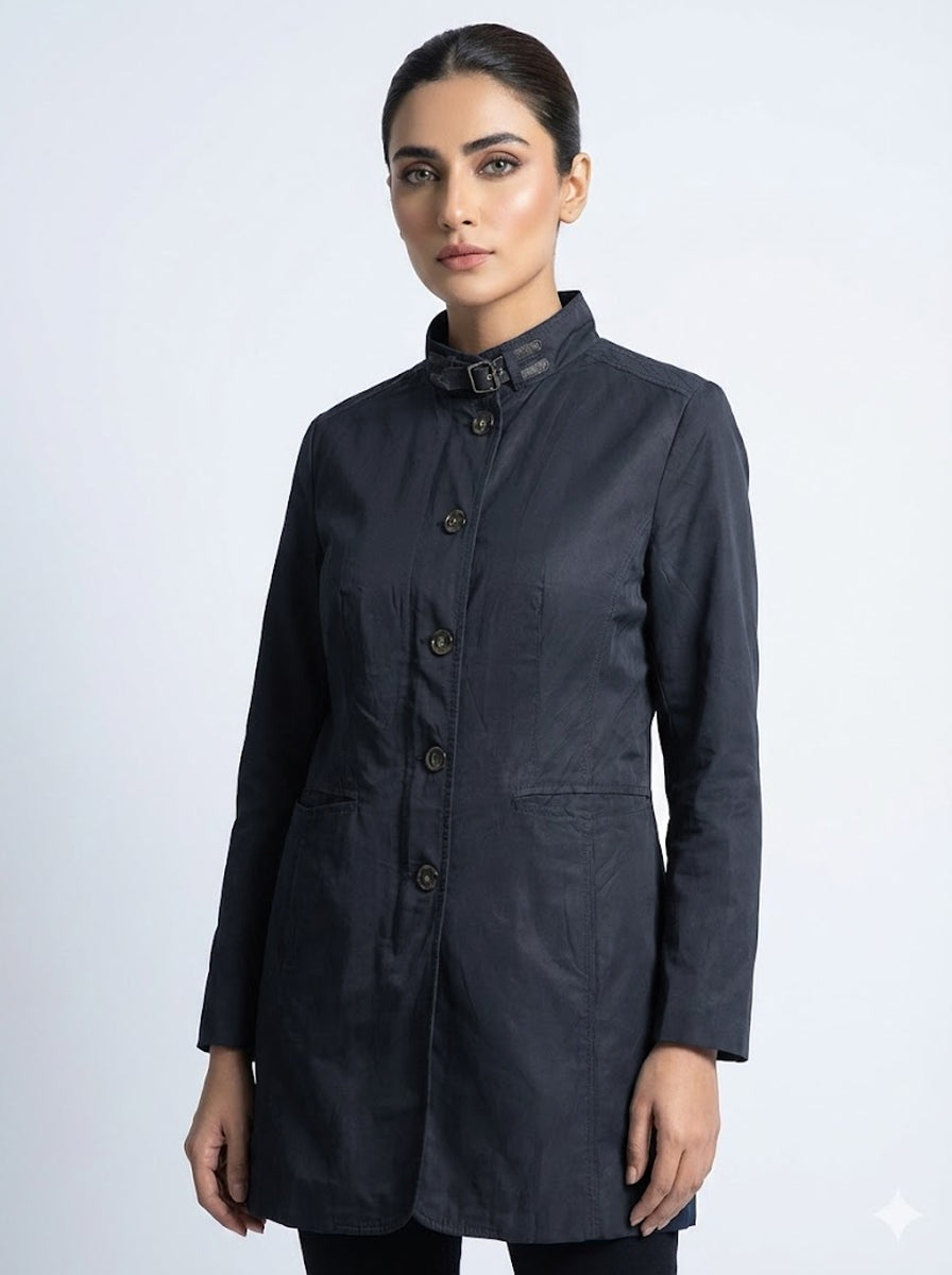 1787 Women's Wool Blend Coat | Elegant Wear Pakistan - Velnoor