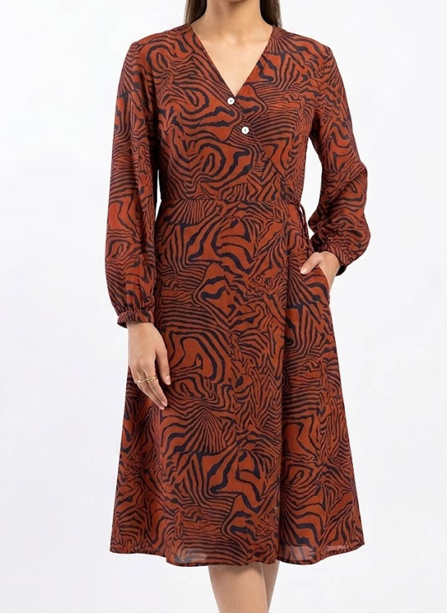 Imported Western long Dress Linen Long Dress No-626 Velnoor Store