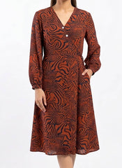 Imported Western long Dress Linen Long Dress No-626 Velnoor Store