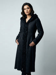 596 Women's Long Coat Soft Touch Fabric | Warm Winter Coat Pakistan - velnoor