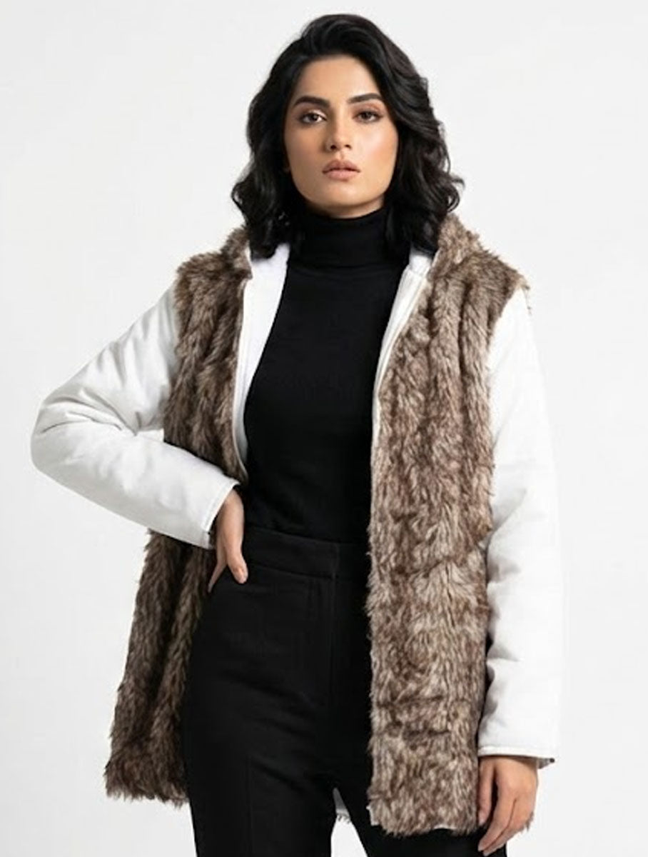 1210 Stylish Imported Fur Jacket – Soft Warm Outerwear Pakistan | Velnoor