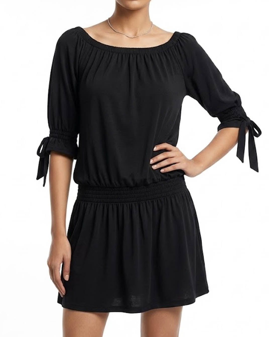 Imported Western mini dress jersey mini dress No-5441 Velnoor Store