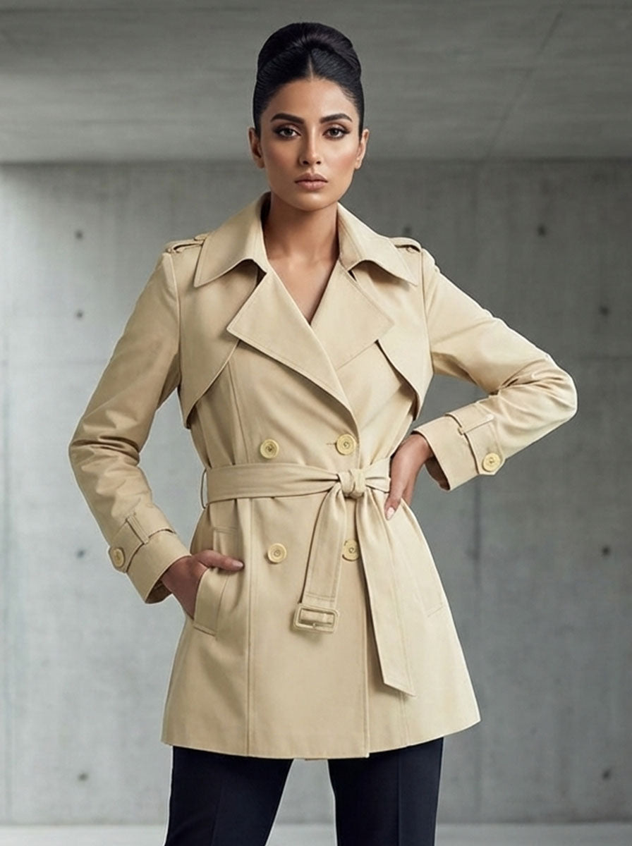 1834 Women's Heavy Wool Winter Coat | Thick & Cozy Pakistan - Velnoor