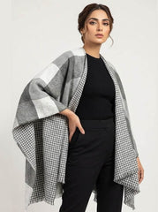 998 Luxury Women’s checkered Shawl – Imported Wool Design Available in Pakistan -velnoor